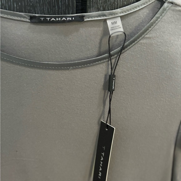 Tahari Gray Blouse Shirt - Picture 5 of 5
